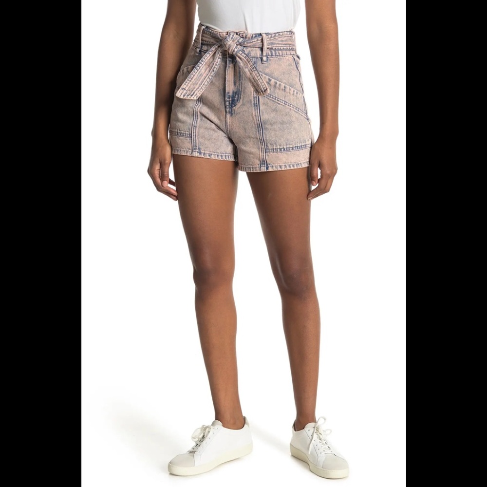 Joie Edana High Rise Tie Waist Shorts